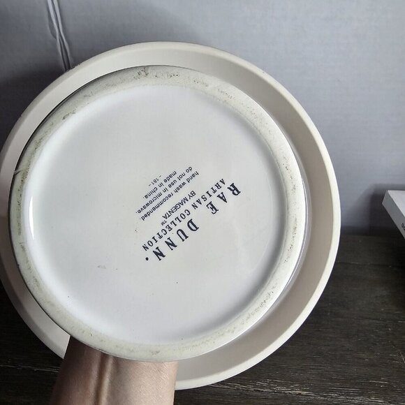 Rae Dunn Artisan Happy Spring Cake Dessert Stand Plate Platter Easter Dinner - Picture 8 of 13